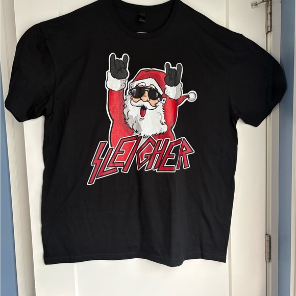 SLEIGHER Santa Fan | Graphic Pun of Slayer T-Shirt  | Men’s Size 2XL - Picture 8 of 10